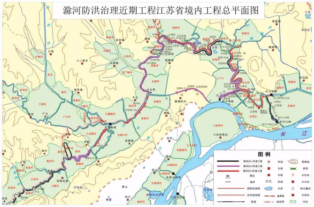 滁河干渠线路图图片