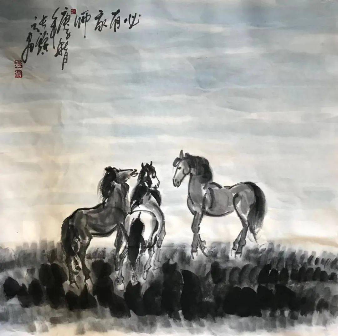 以真马为师,扬民族精神—张骥画马