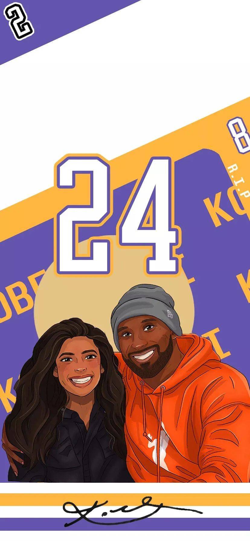 因为你 所以我一周年一年前的今天,科比带gigi现场观战湖人,比赛中