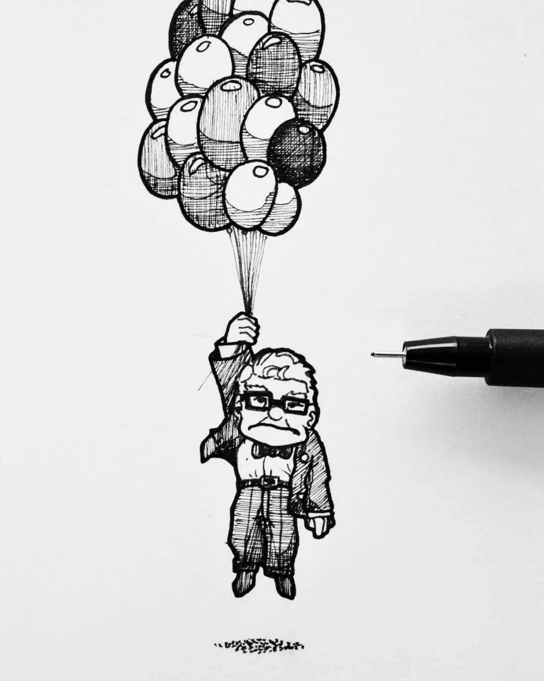 用针管笔画的暖心小插画随时勾勒充满生活情趣