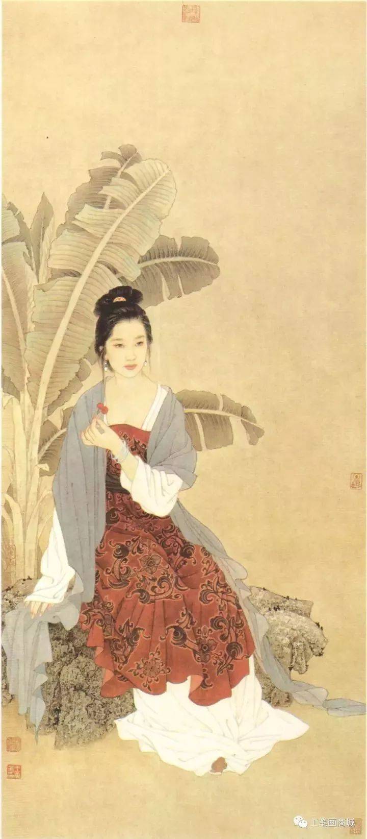 王美芳一张工笔一张白描演绎别样精彩