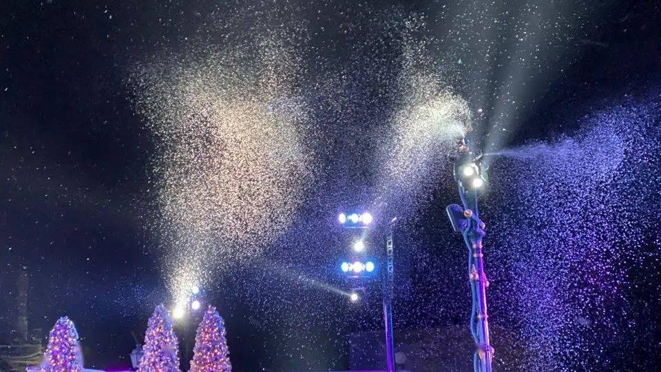 节时,迪士尼就会在一夜之间大变身,园区内不仅以人造飘雪来烘托气氛