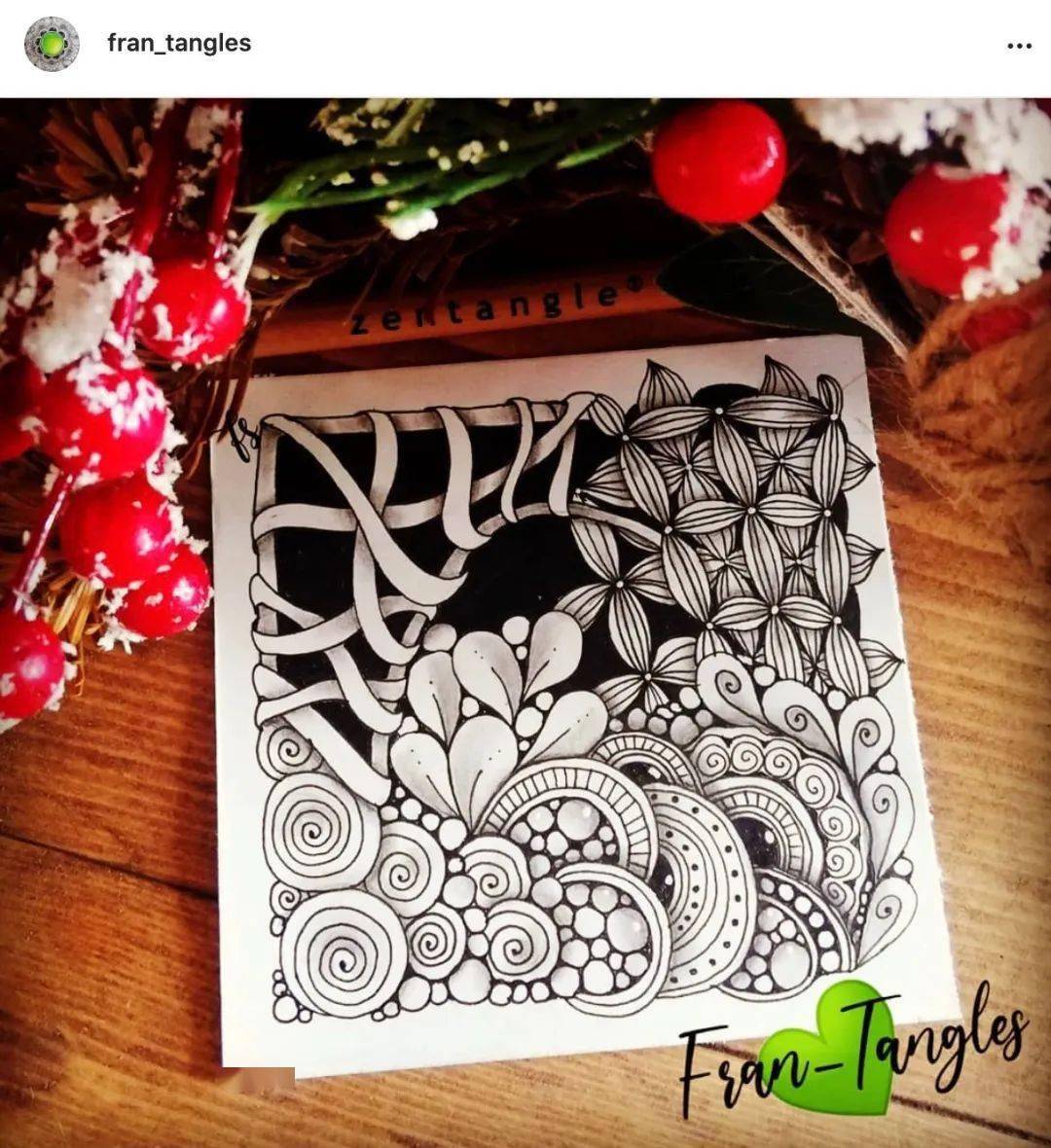 每天一张禅绕画叶之链leafchain