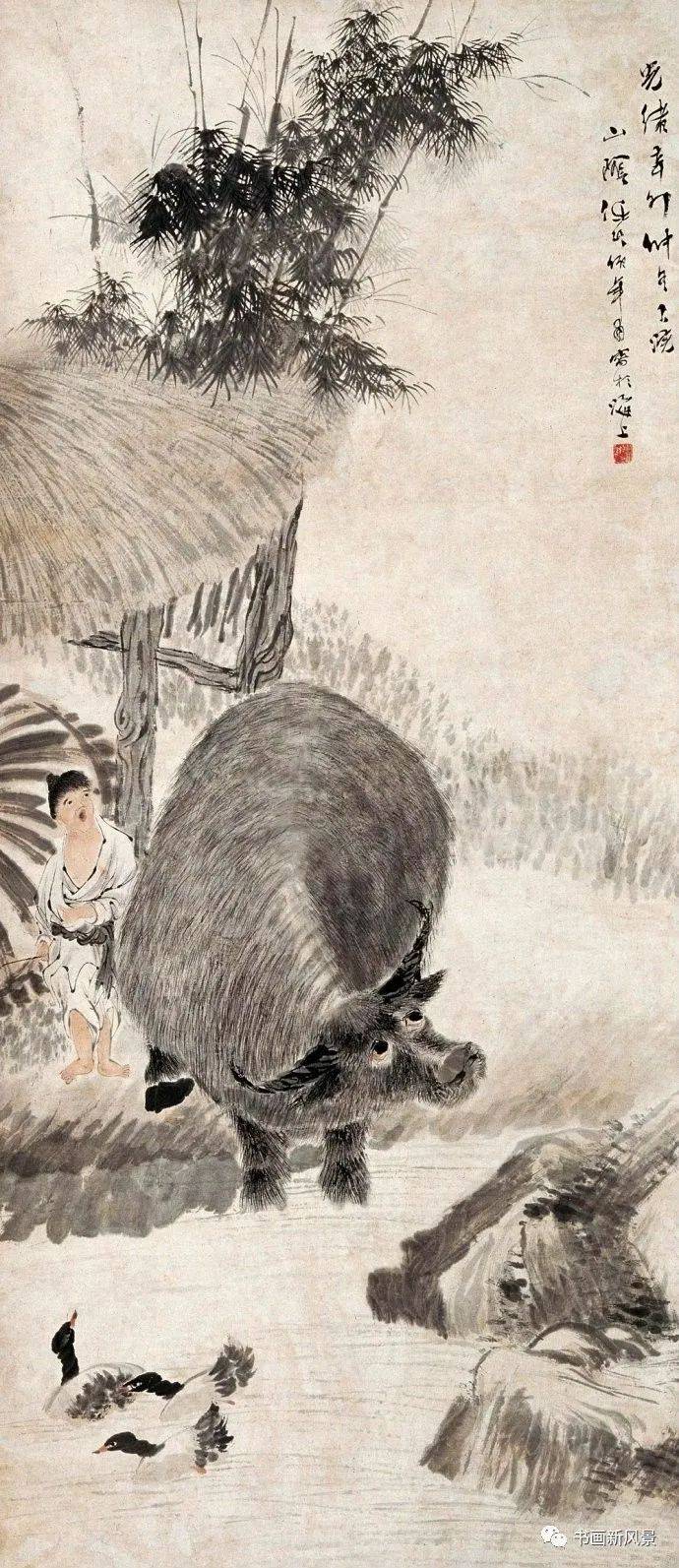 【书画欣赏】 十大名家的耕牛图,让你闻到泥土的芳香!