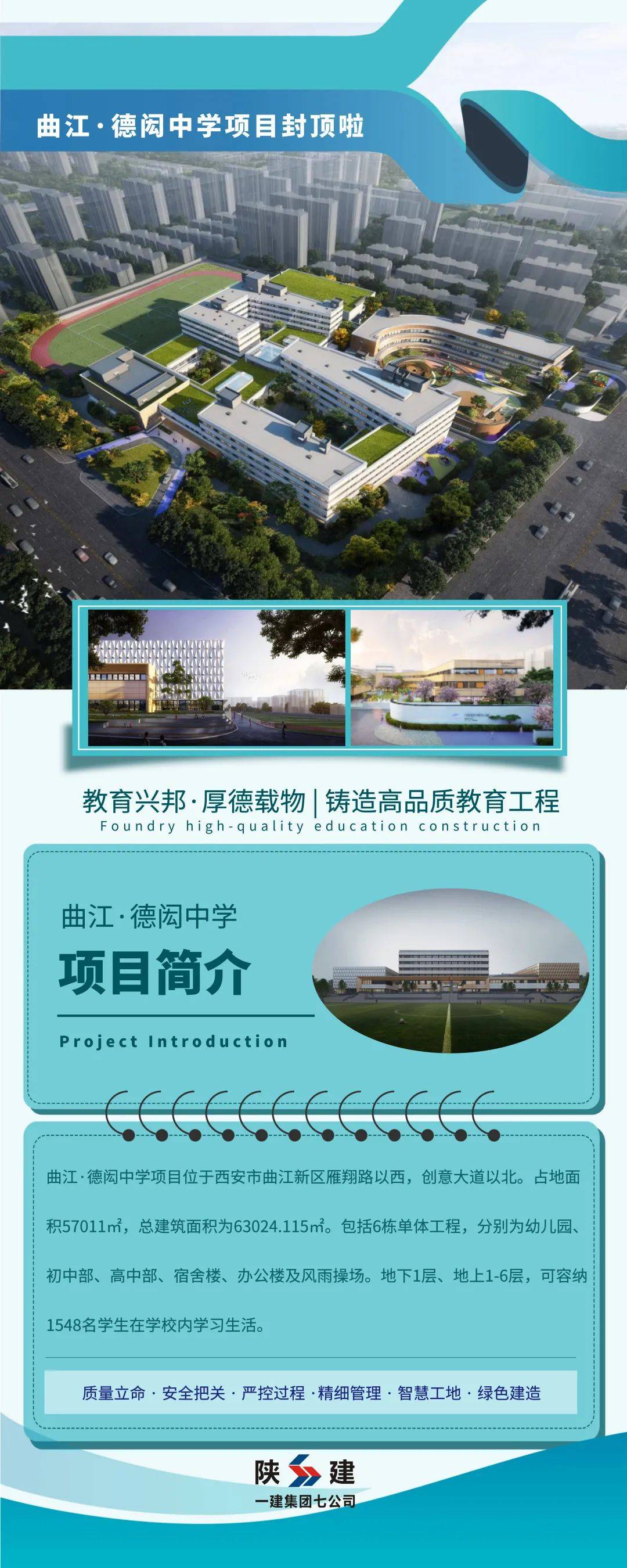 的"网红观摩工地"今天,6栋主体全面封顶啦qu jiang de hong万众瞩目