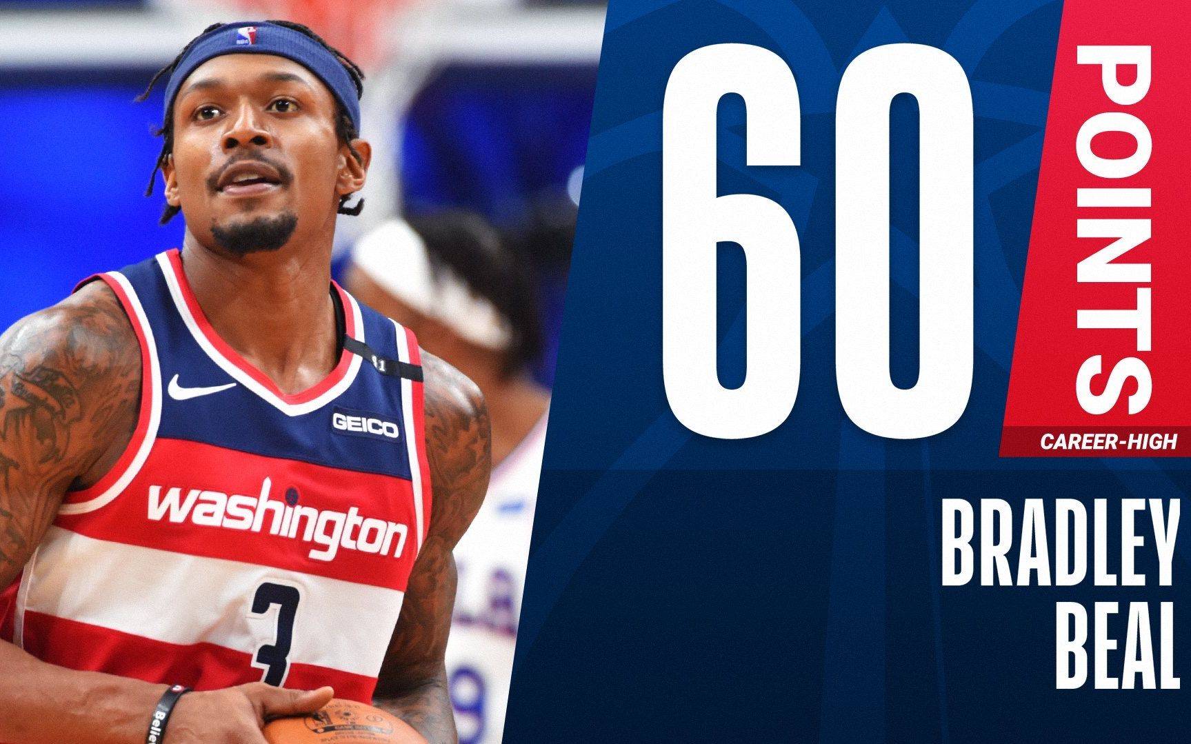 比尔空砍60分,创个人生涯新高无奈输球