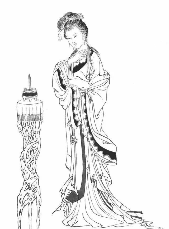 工笔仕女分步示范图例_步骤