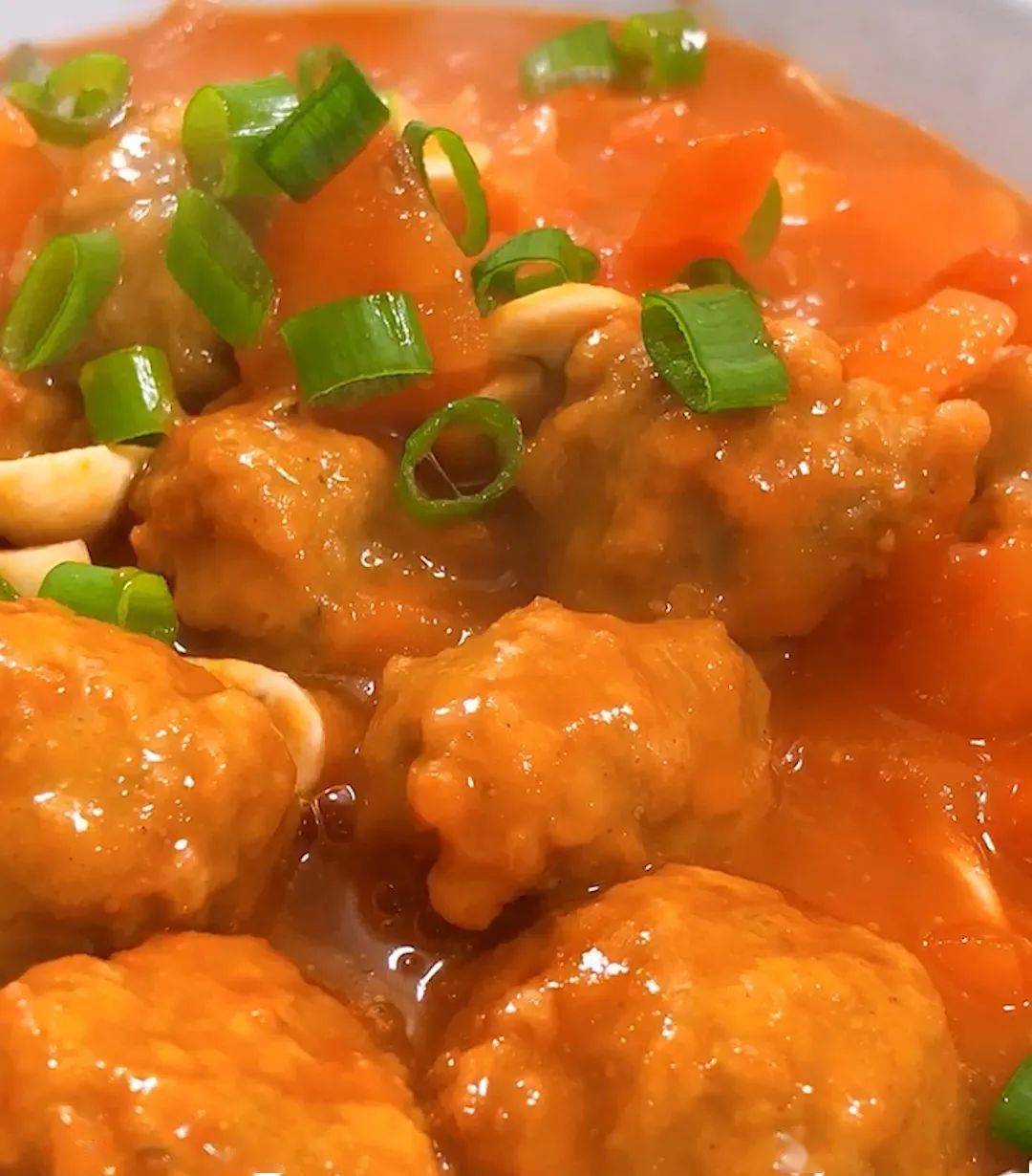 简单易学的美味番茄丸子,肉感满满,干饭人必备