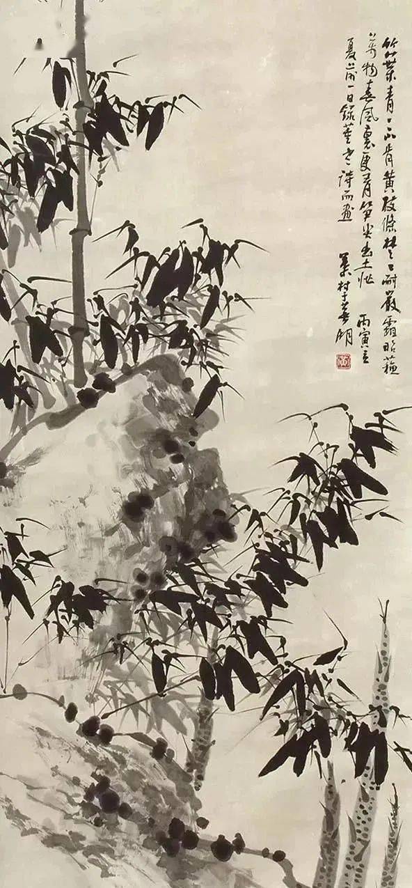 竹痴老人画竹,江南第一枝