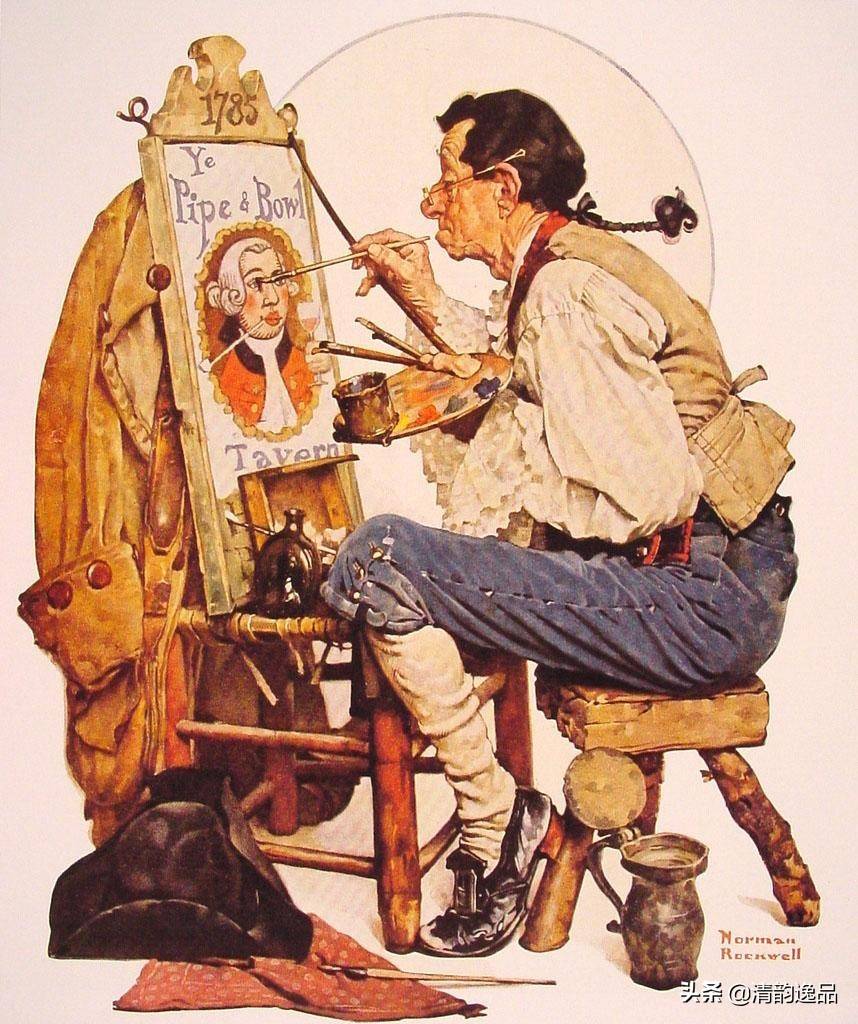 洛克威尔油画作品欣赏_自由