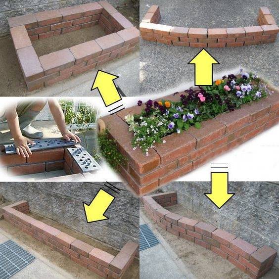 砖砌花圃效果图图片