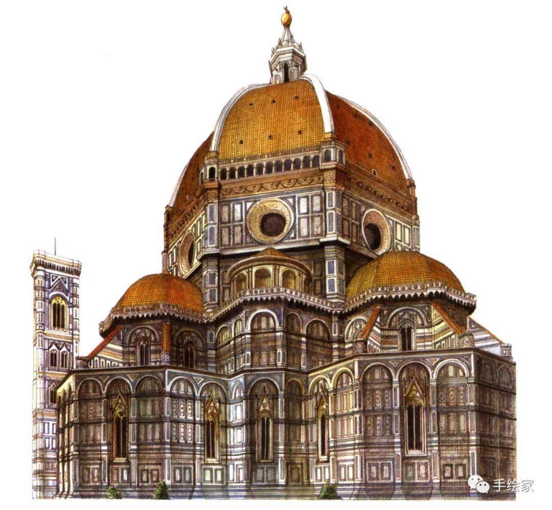 难以被模仿的建筑手绘图i清华大学教授王其钧