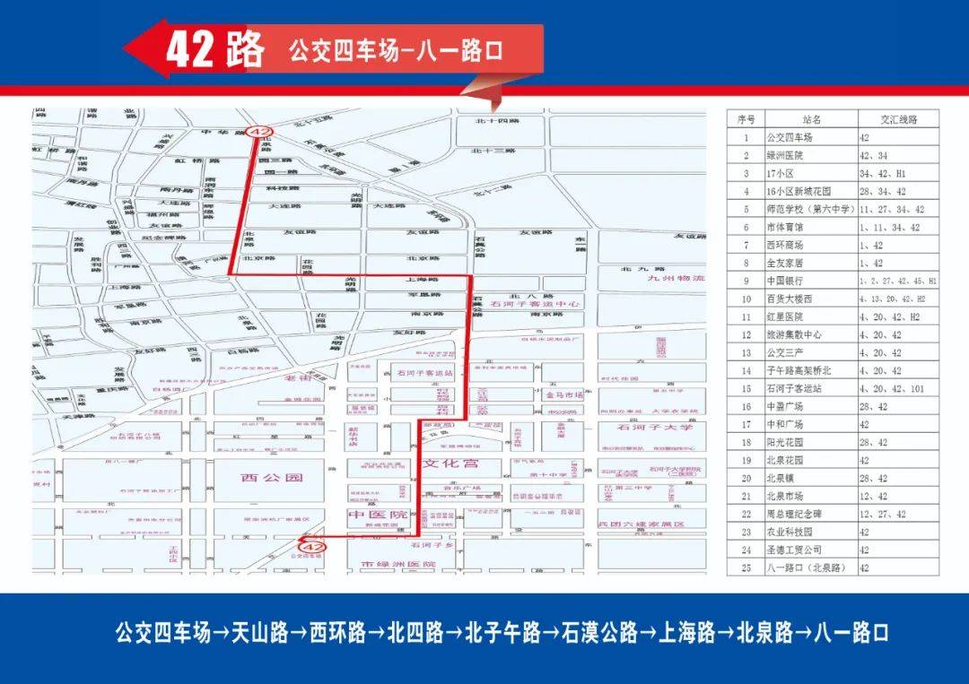 好消息石河子市公交线路调整开通免费线路