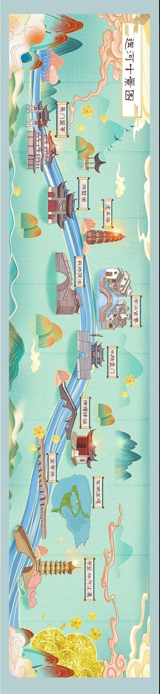苏州运河十景地图图片