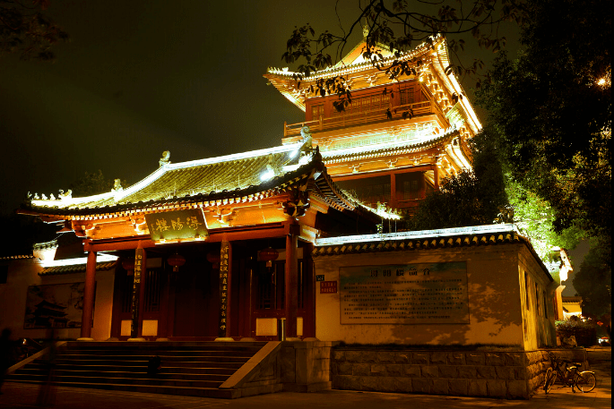 九江浔阳楼夜景图片