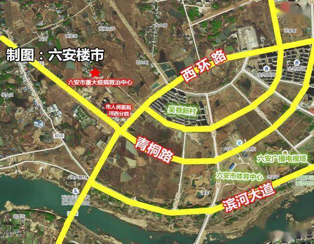 六安市人民医院拟在河西天堂寨路以西,莲香路以南(河西分院北侧)新建