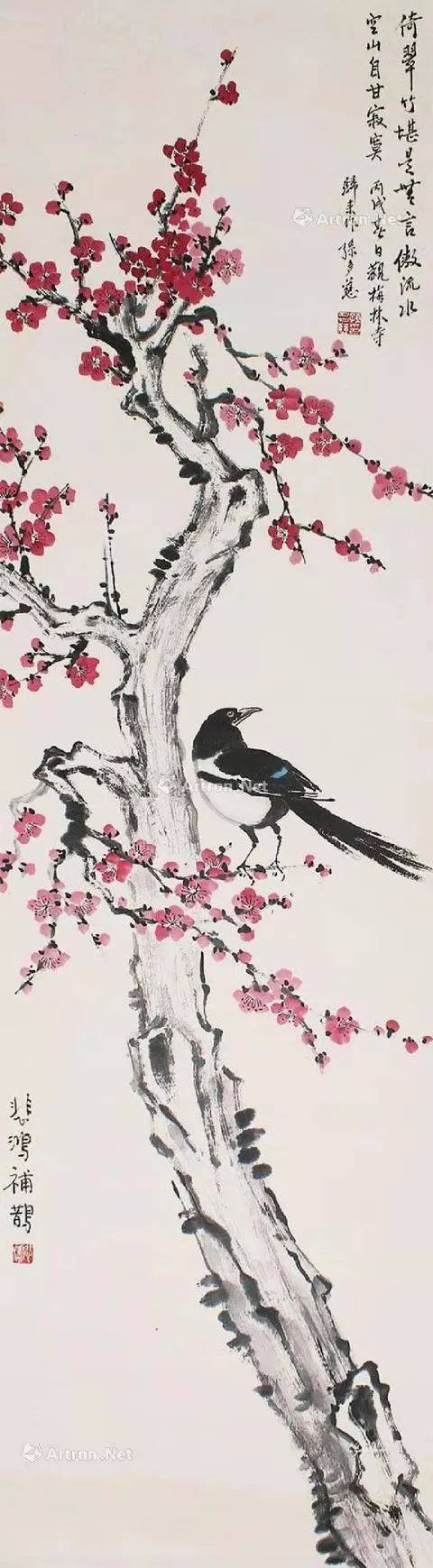 徐悲鸿教你画梅花_作品