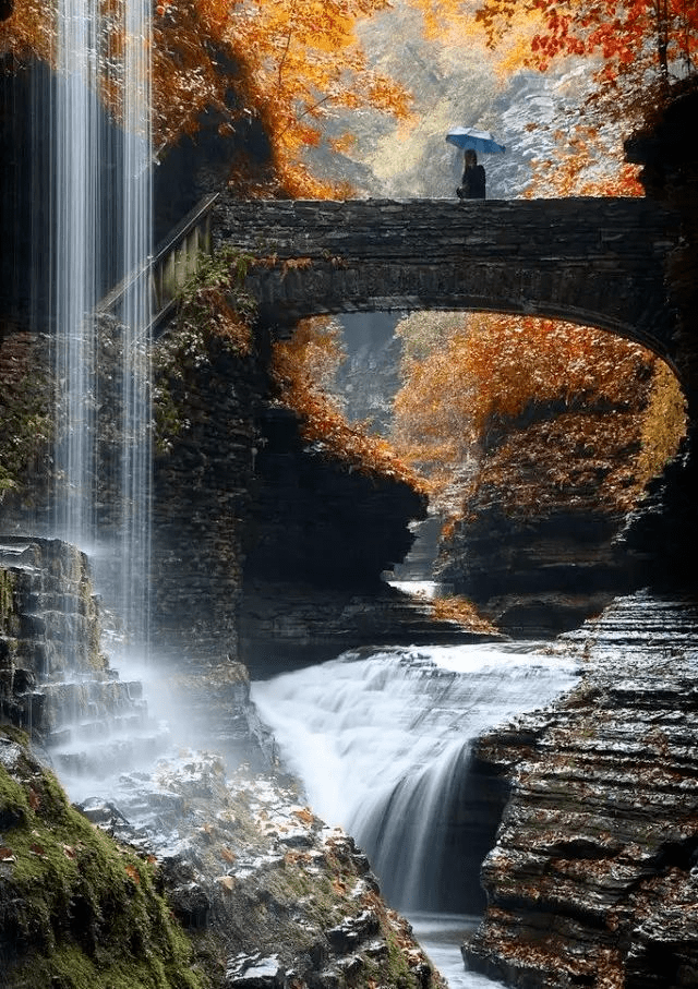 人在桥上,桥在景中(好美)