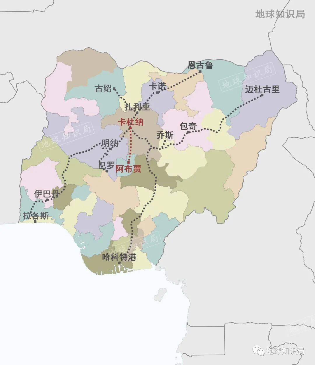 阿卡铁路(阿布贾——卡杜纳)▼