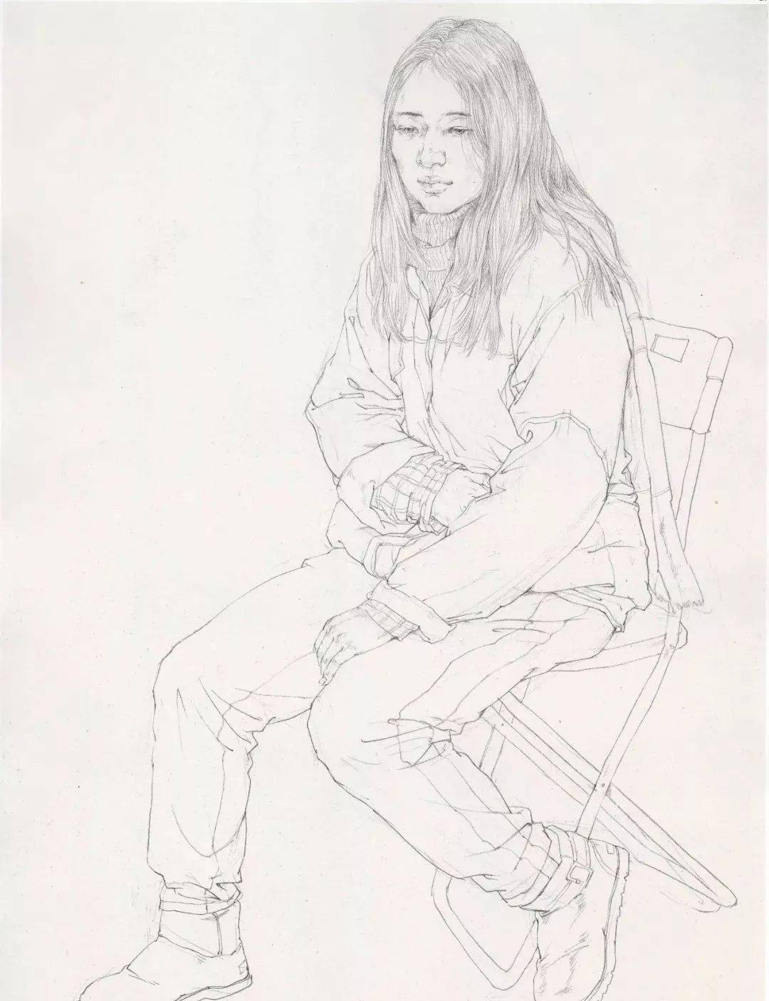 鉴赏欣赏国美特有的线性速写风格感受线性魅力