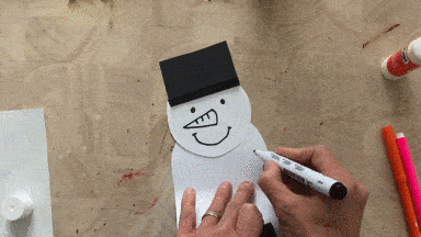 冬天必做的可爱纸雪人,堆不了雪人就做手工吧!_白纸