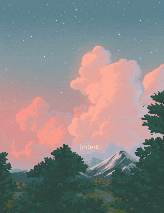 这组动态插画设计看完太治愈了