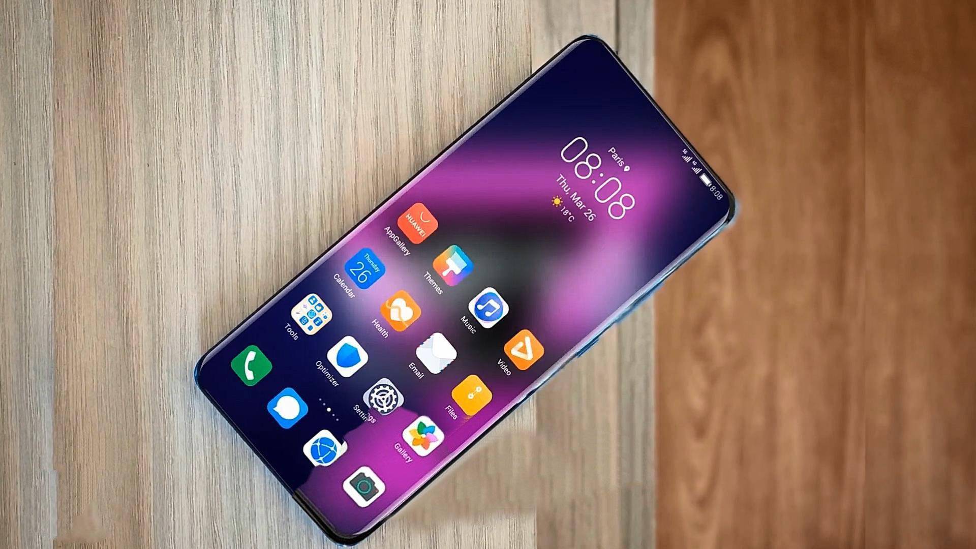 华为p50pro概念图:2k屏 120hz刷新率 曲面真全屏_屏幕