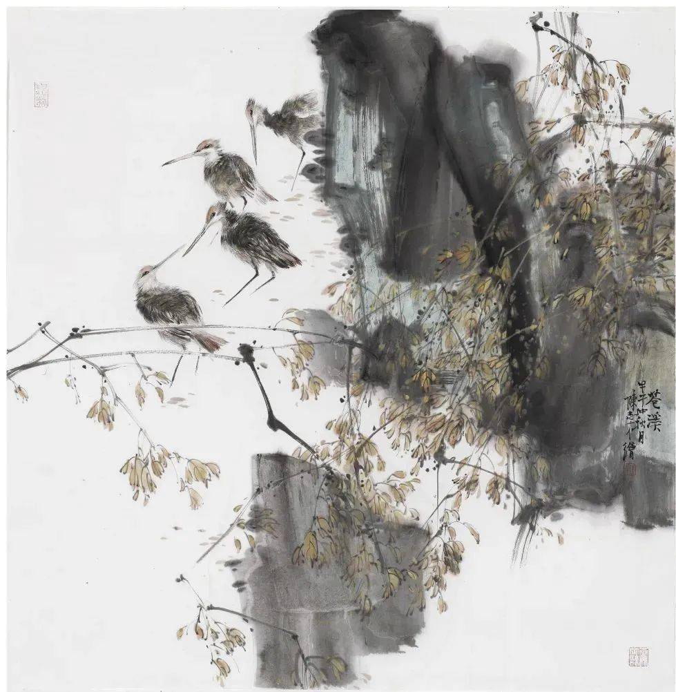 欣赏他的花鸟画,给人以雾里看花的神秘_陈志才