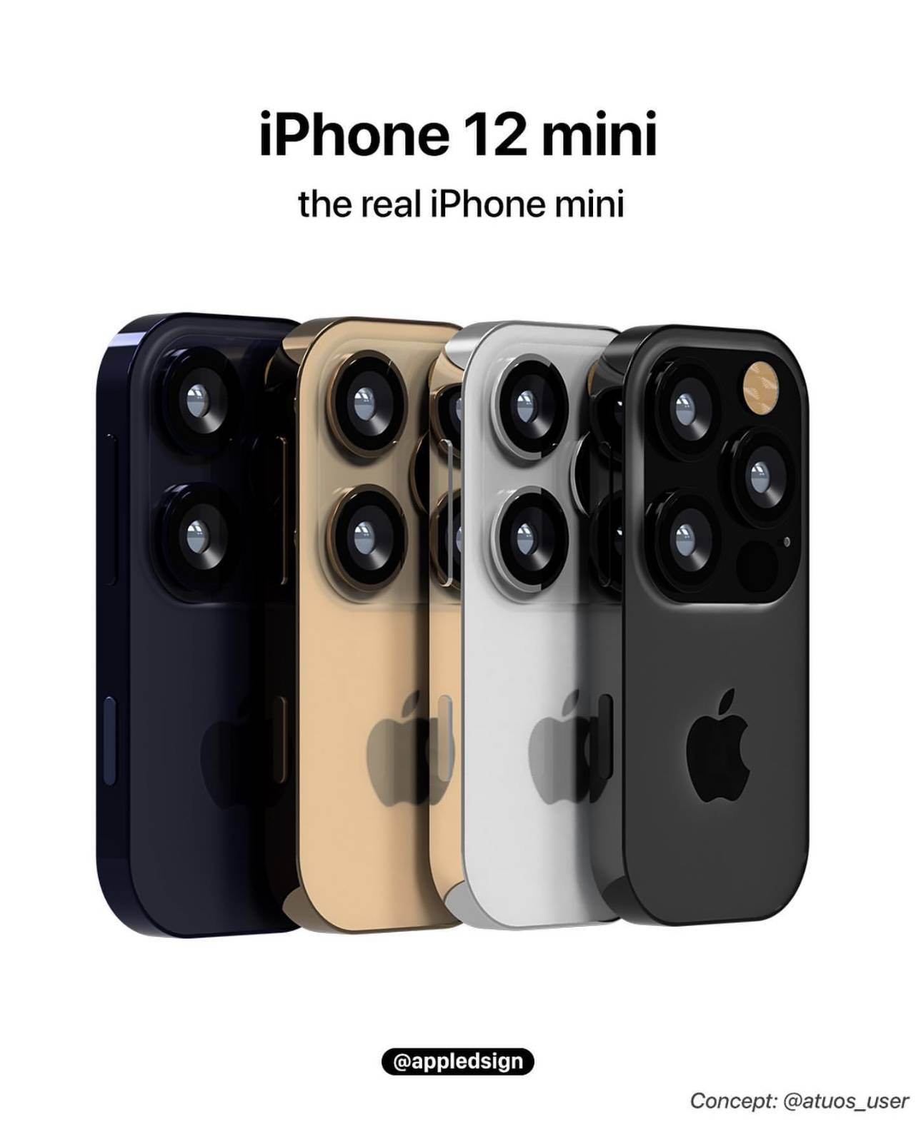 概念|iPhone 12 Mini概念渲染图曝光：采用超小机身设计