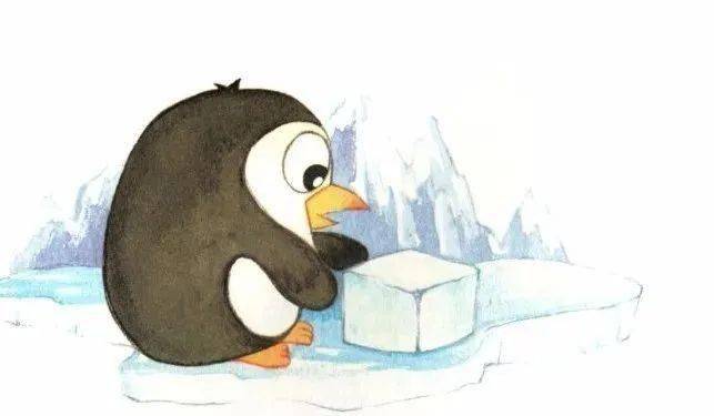 企鹅寄冰简笔画手抄报图片