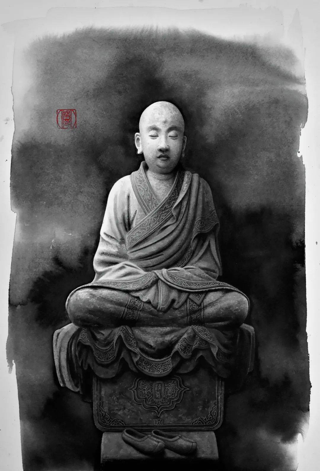 诸葛清嘉闭目沉思的小和尚