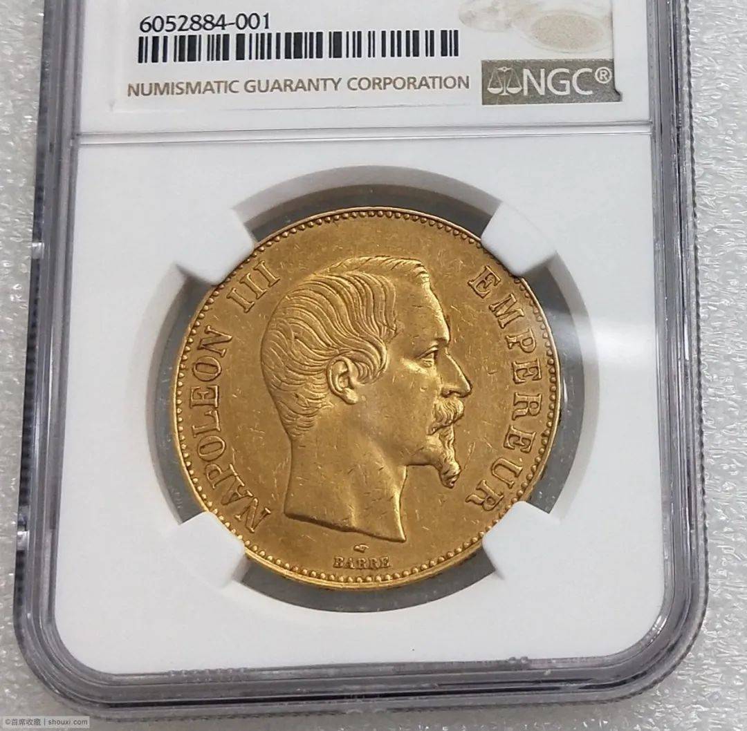推荐| NGC-AU 1857年A版法国拿破仑三世像金币_搜狐网