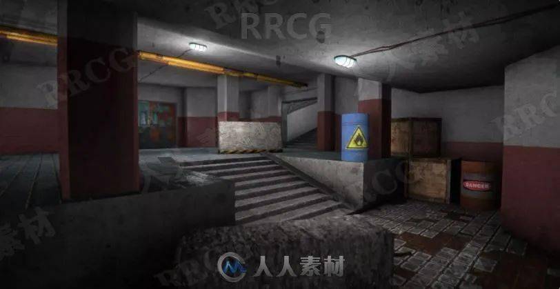 恐怖破旧工业场景3d环境unity游戏素材资源