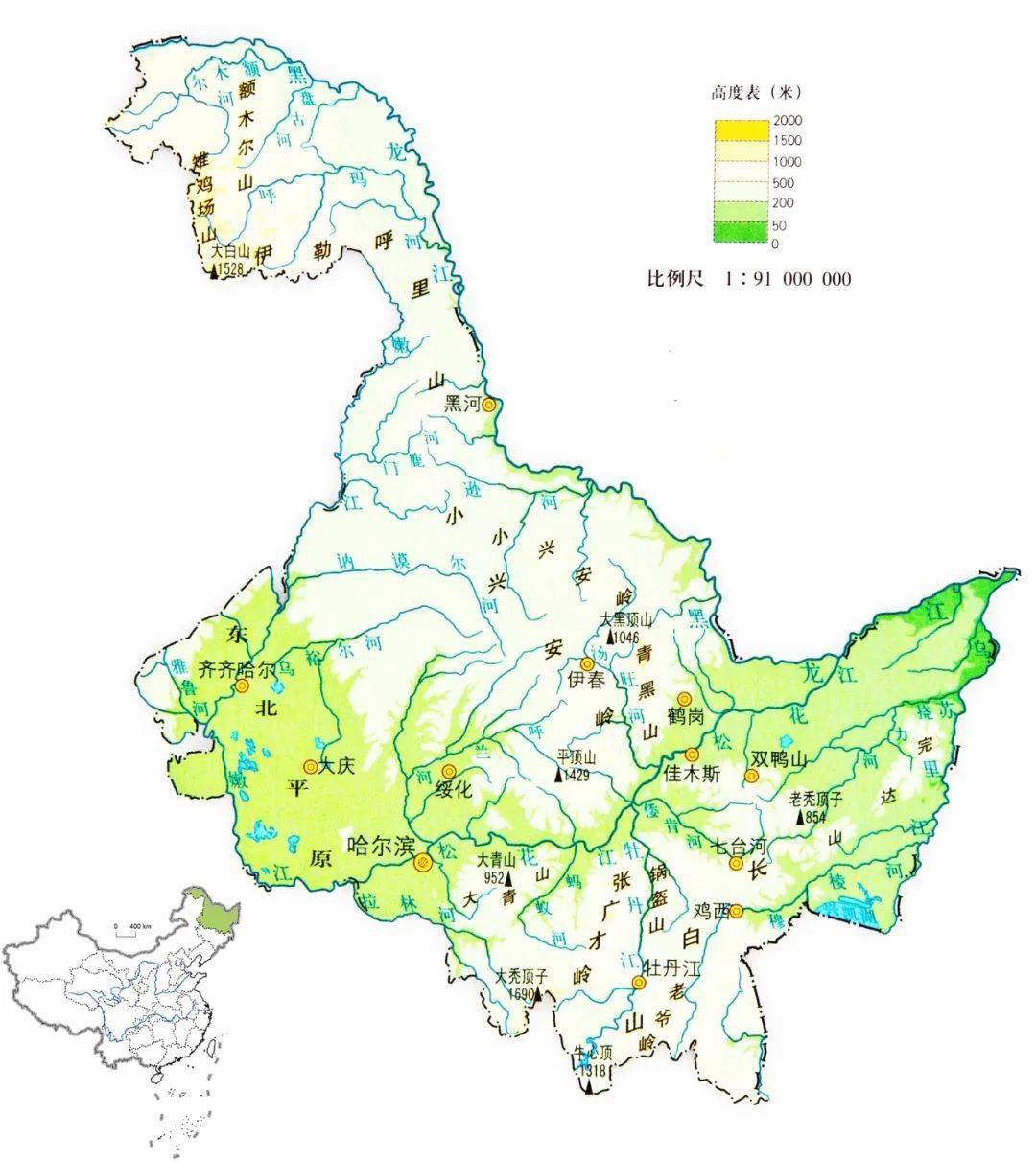 黑龙江流域水系示意图图片