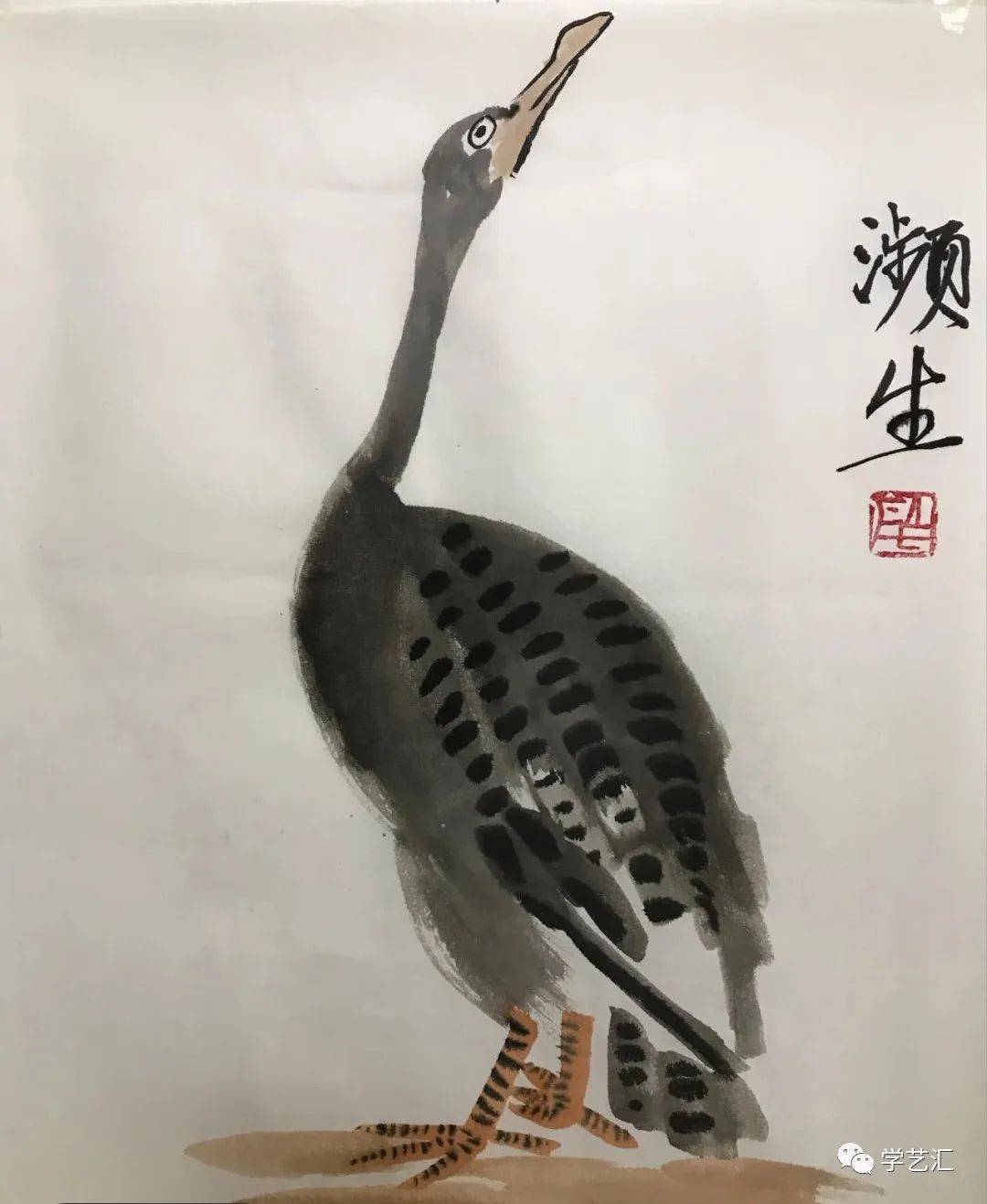 素材 这60幅儿童水墨画 技法 欣赏两不误 造形