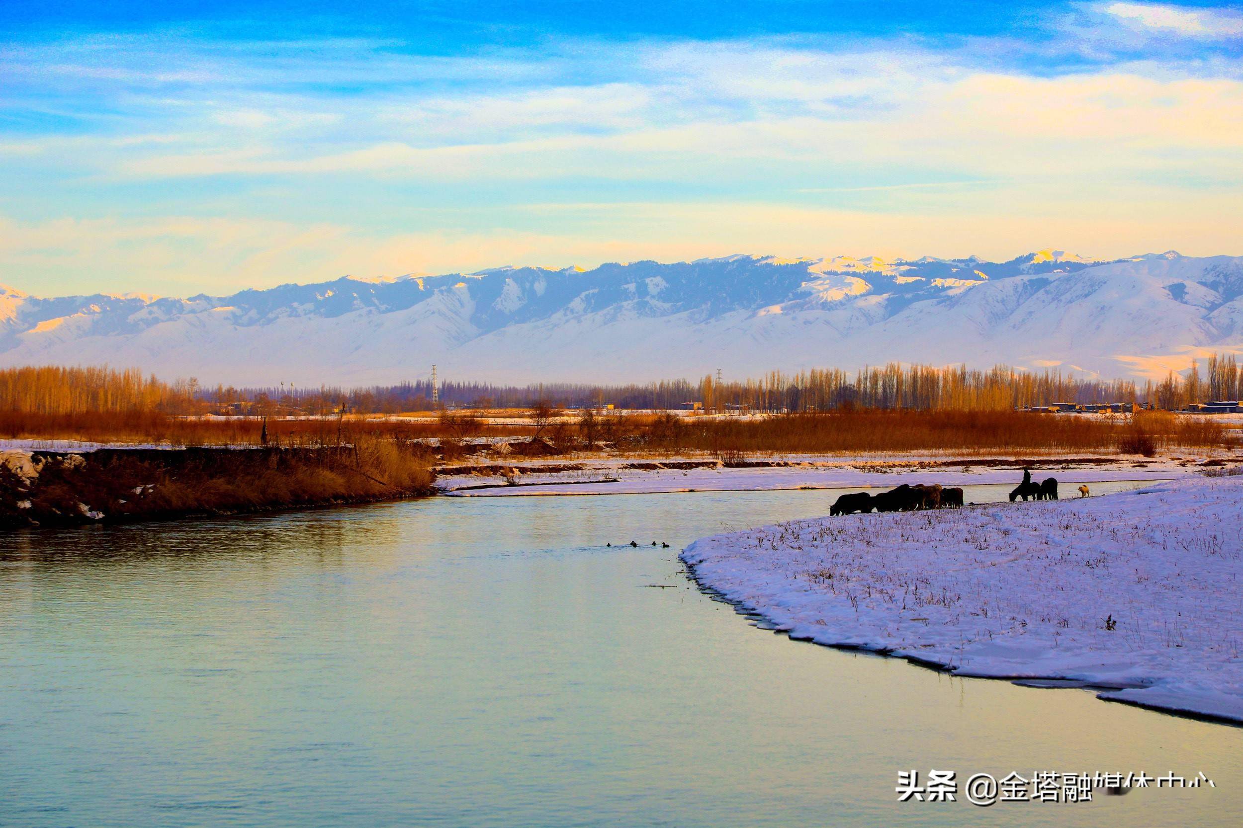 绿水青山丨新疆巩乃斯河:玉带绕大地 白雪添诗意