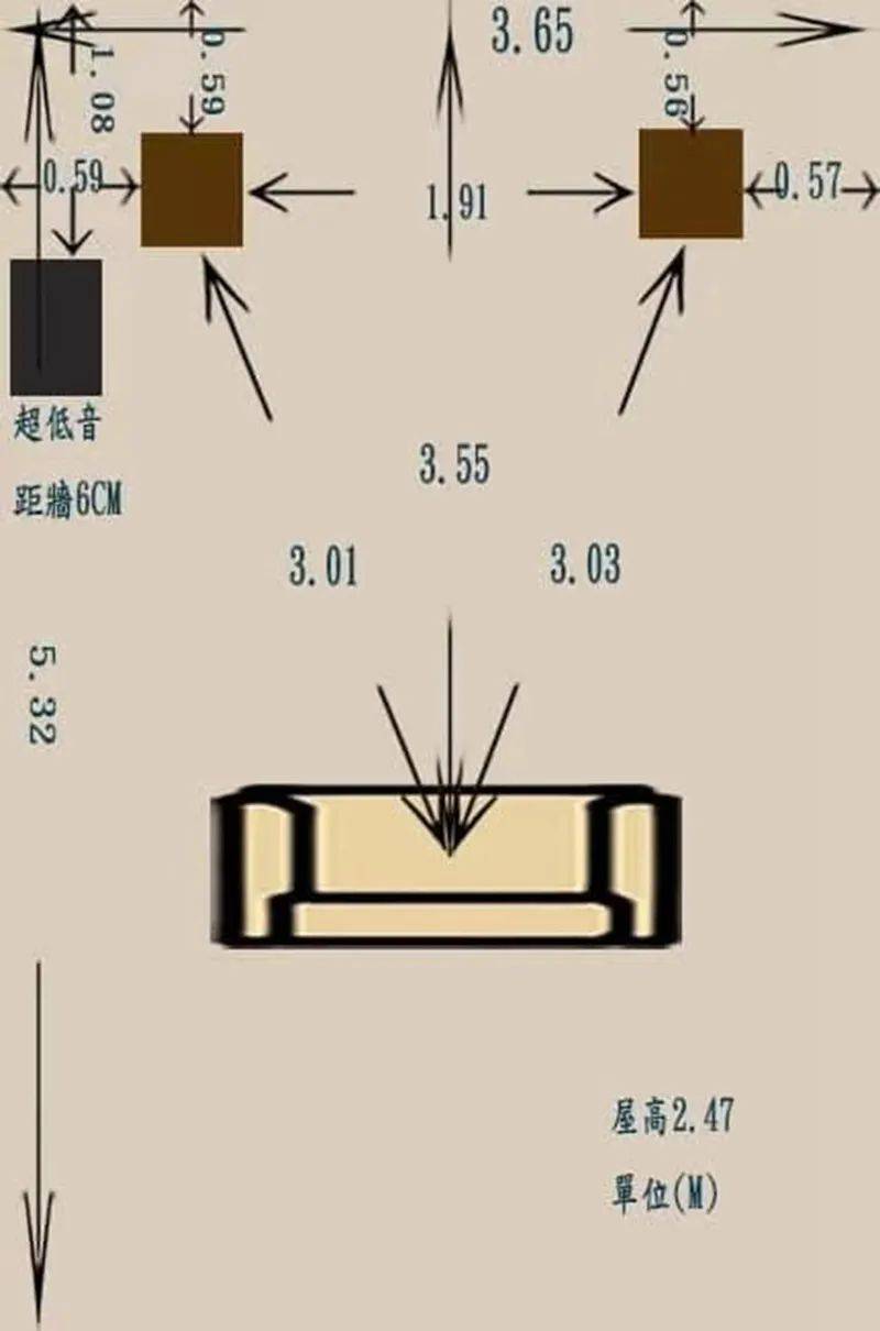 音箱分左右示意图图片