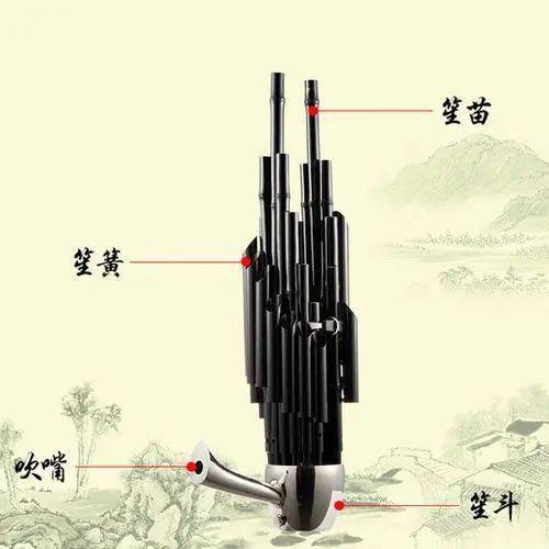 笙:笙是中国最古老的乐器之一,是世界上最早使用自由簧的乐器,也是