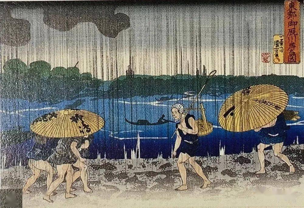 新しいスタイル 広重 佃島海辺朧月 木版画 東都名所 版画