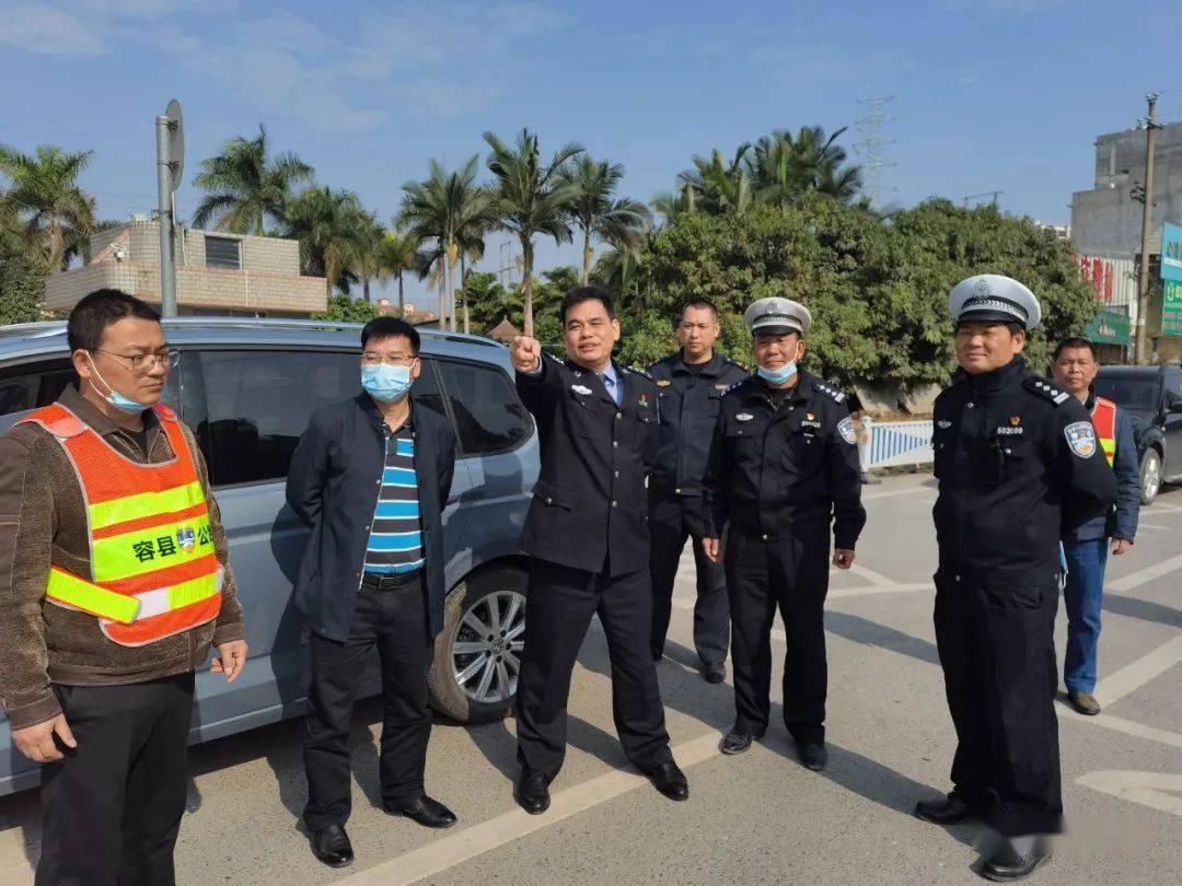 容县副县长刘增光调研指导道路交通安全隐患排查整治工作