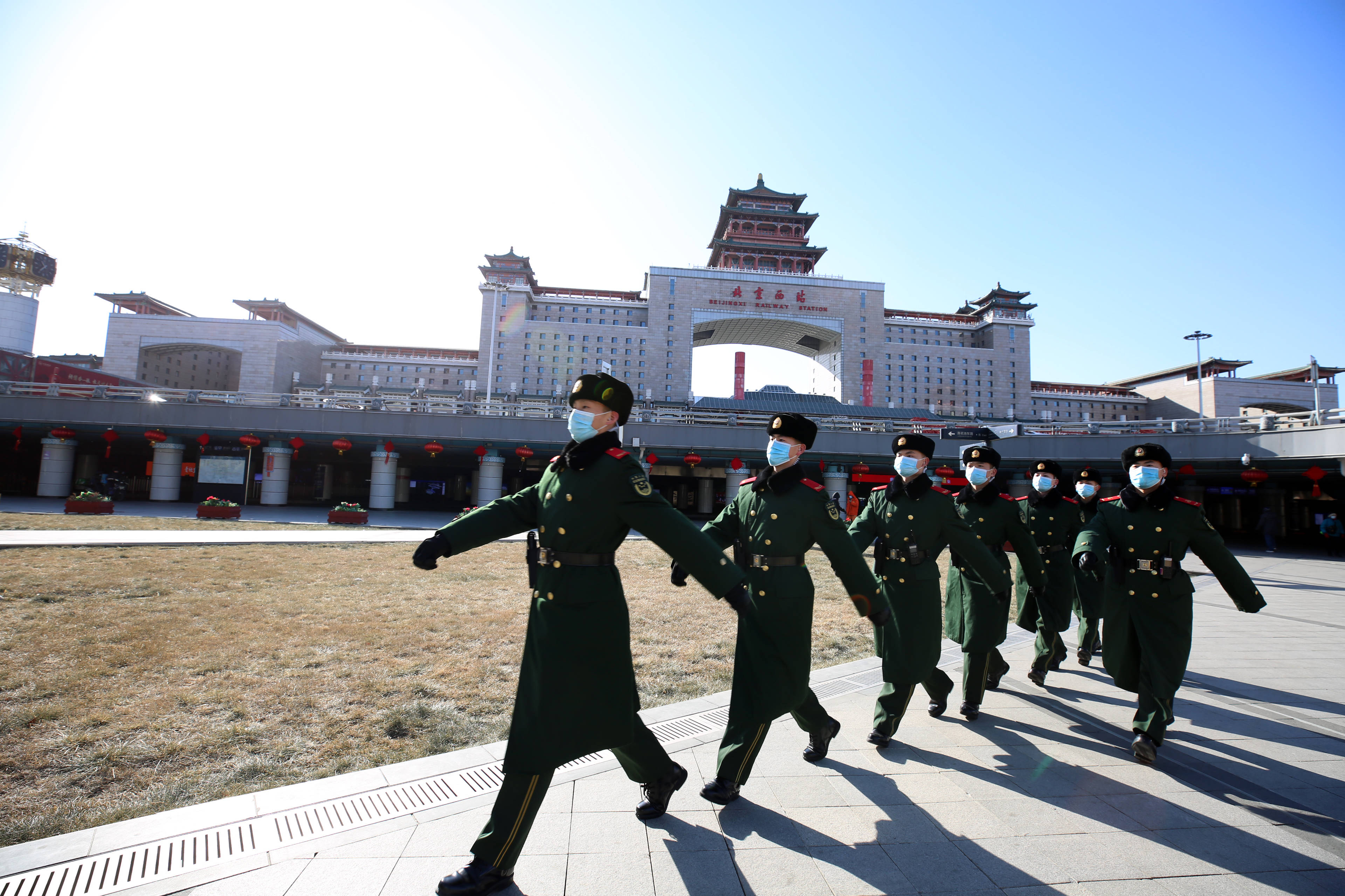 武警8654部队进驻北京图片