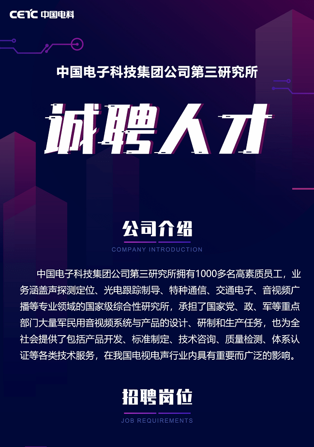 中国电科招聘_招聘 中国电科23所 2021校园招聘(2)