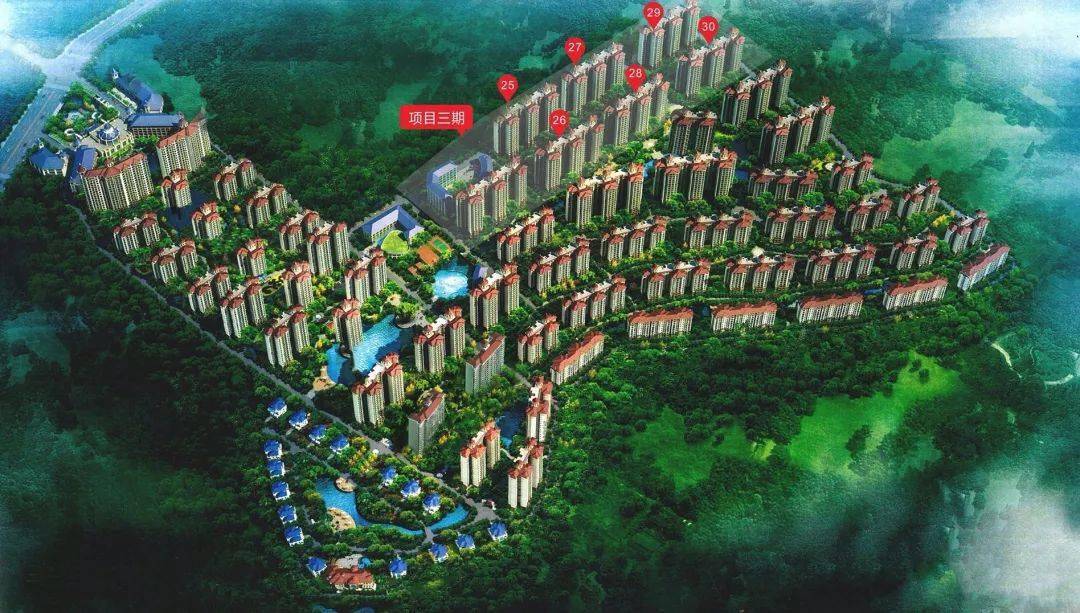 绿城·桃源小镇鸟瞰图绿城·桃源小镇将迤逦的自然风光,深厚的人文