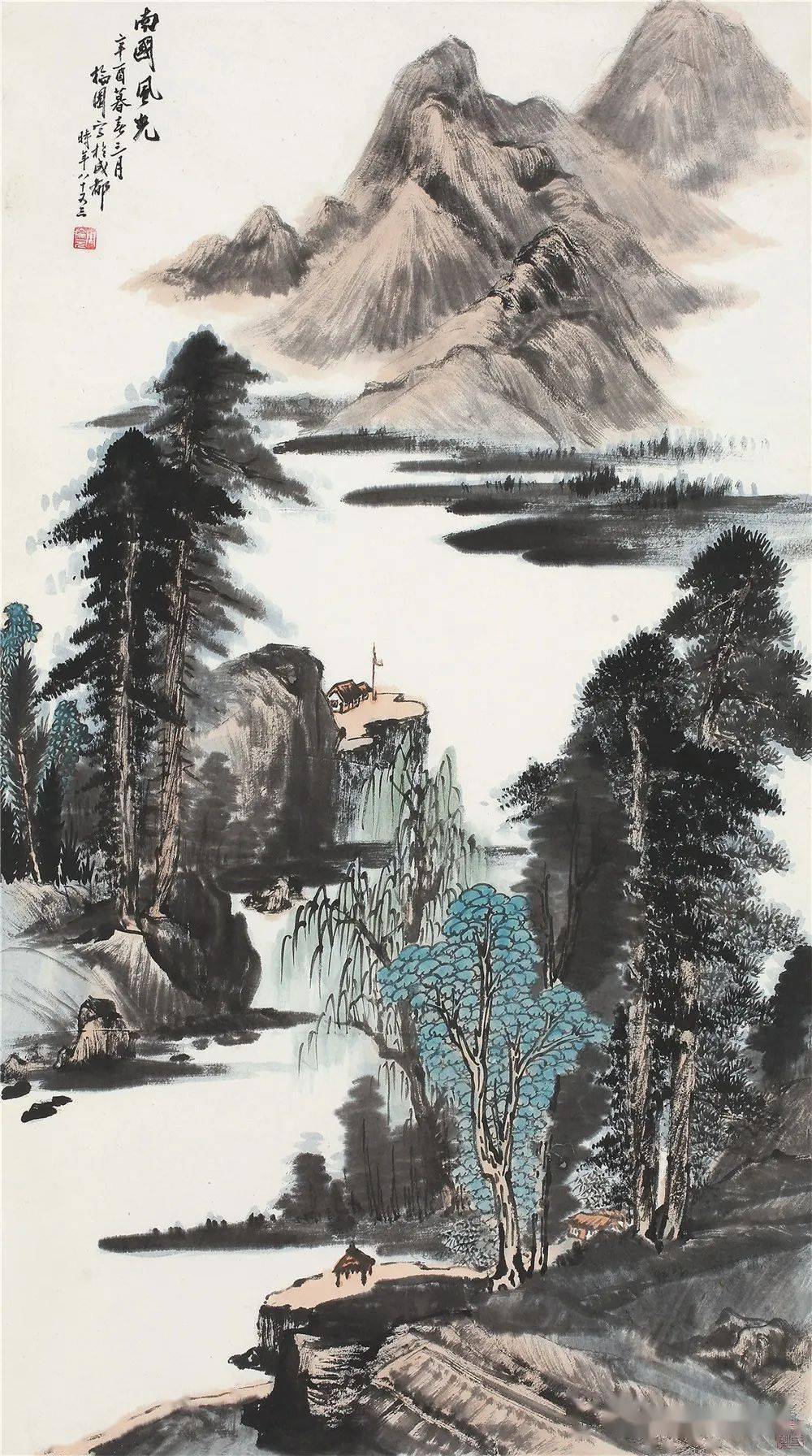 画家周抡园山水画欣赏
