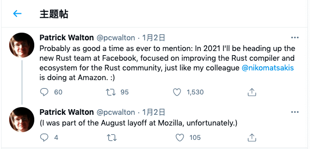 21成为 Rust年 Facebook 微软 谷歌与亚马逊上演rust人才争夺大战 Mozilla