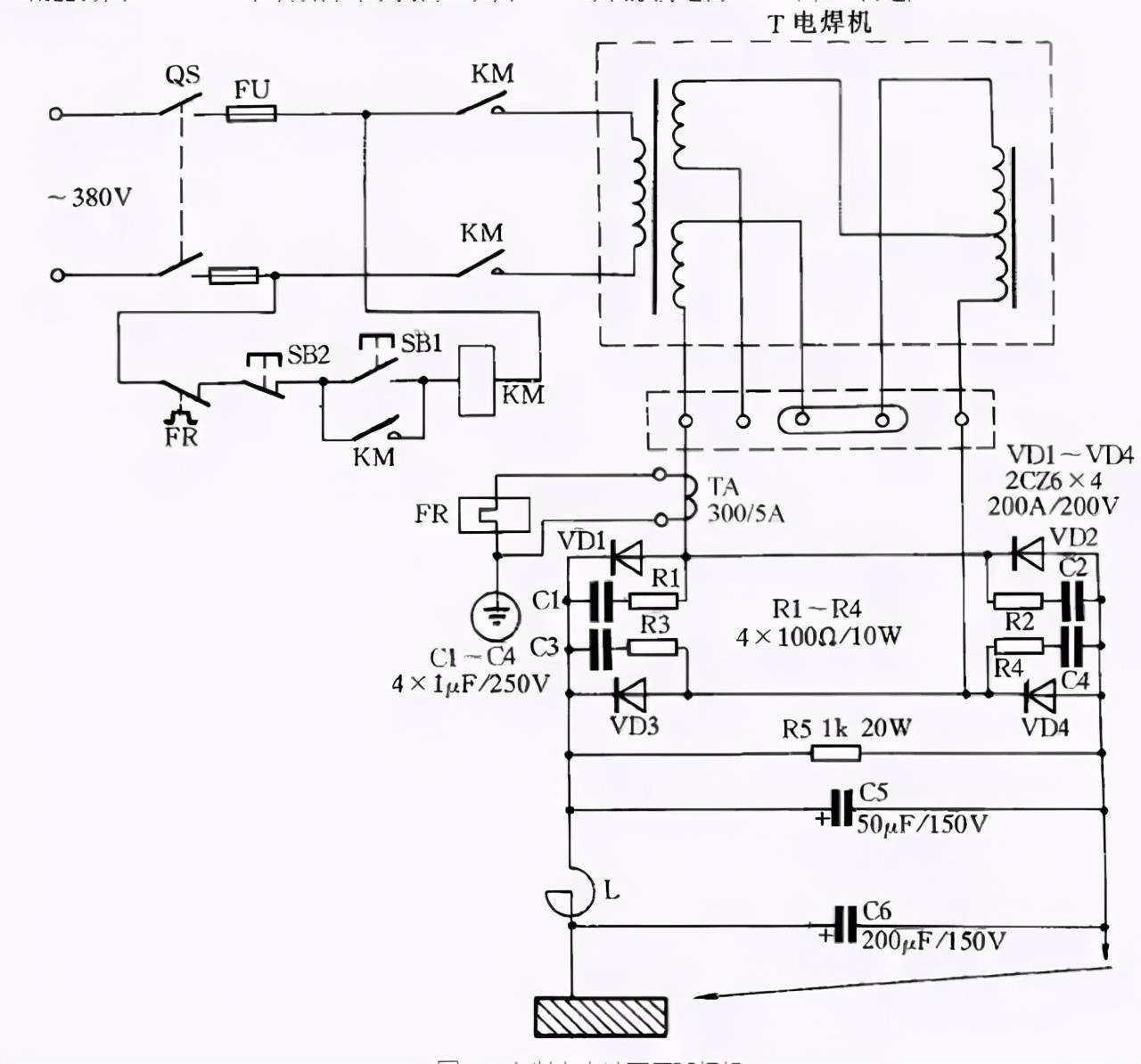 常常利用硅整流器件的調壓電路進行工作,其工作原理如圖41所示