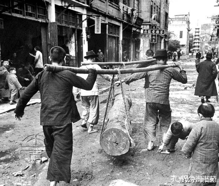 旧时光影像解放前广州街头广州人的生活场景影像资料