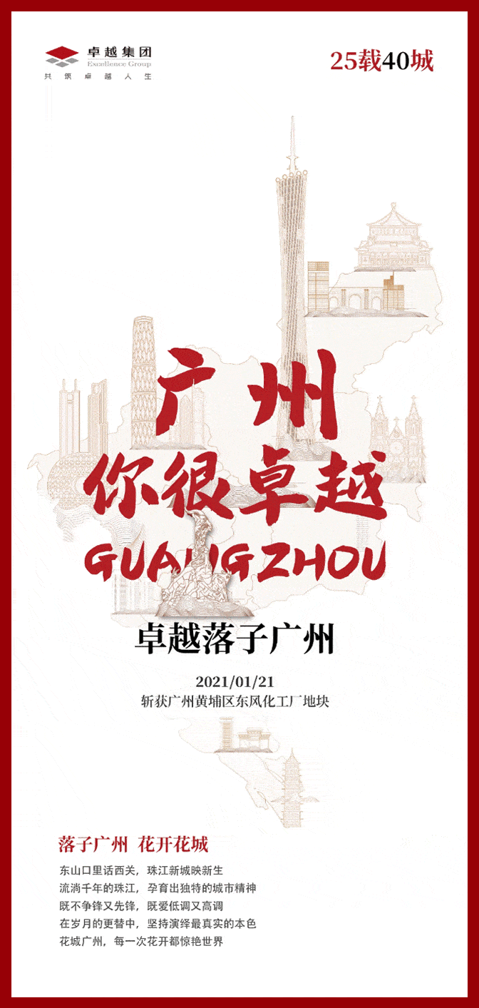 持续劲销打响2021开门红的同时,卓越在土地市场的 表现同样 活跃.