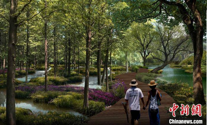 扬州大运河畔一湿地公园“新装”亮相 45天“造”十景