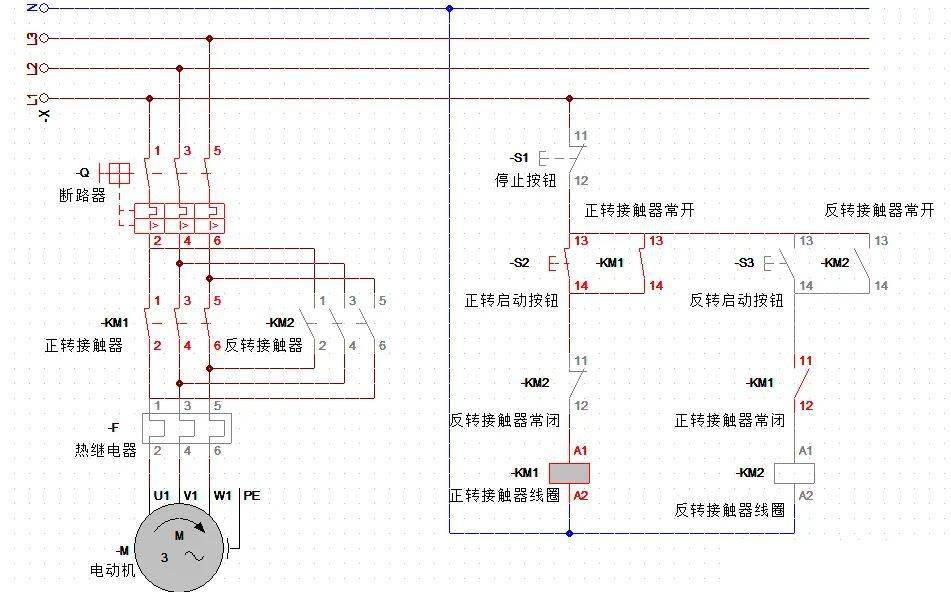 一分鐘學會電機正反轉電路電機順序啟動逆序停止